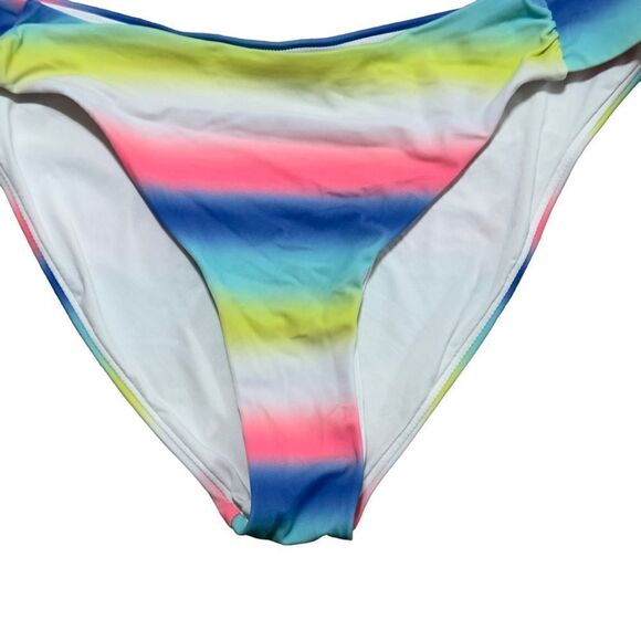 Love & Sports V Front Ombre Stripe Bikini Bottom XLarge - Picture 5 of 14